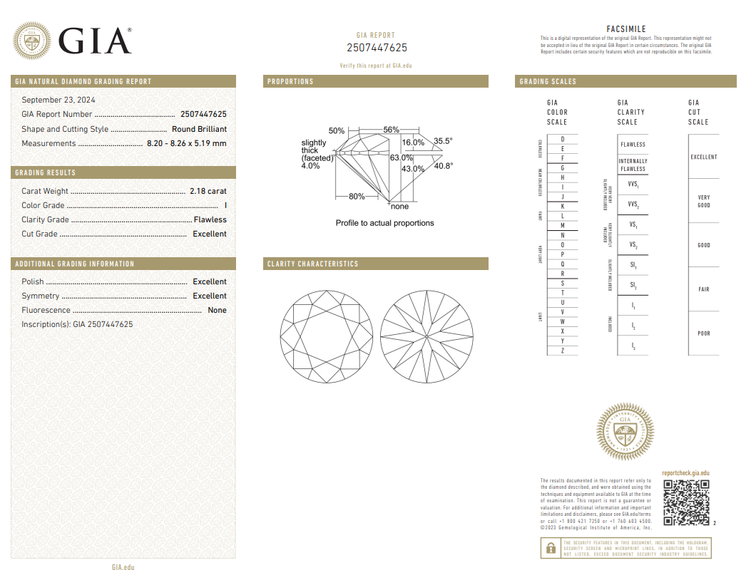 Diamant investissement GIA — Maison Menger